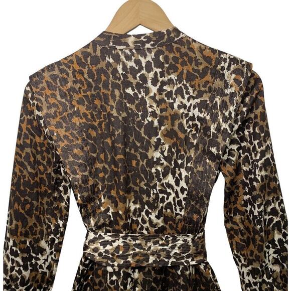 Veronica Beard Hanneli Animal Print Linen Shirtdress Womens Size 0 NWOT $495 - Picture 13 of 14